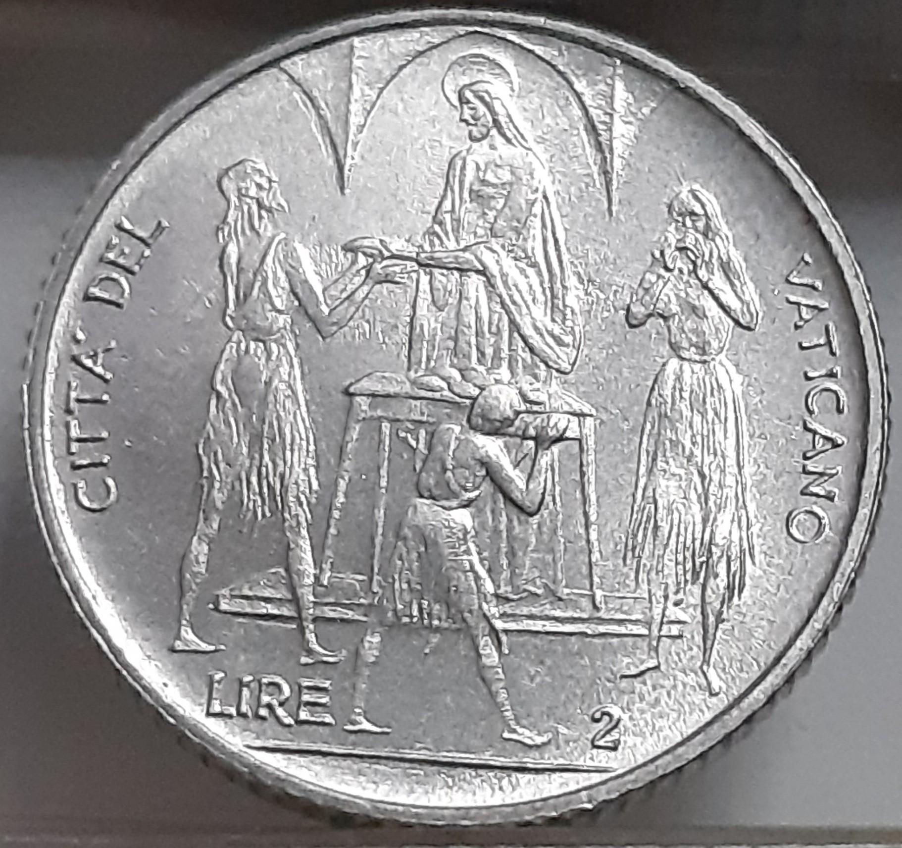 Vatikanas 2 Liros 1968 KM#101 Aliuminis (3313)