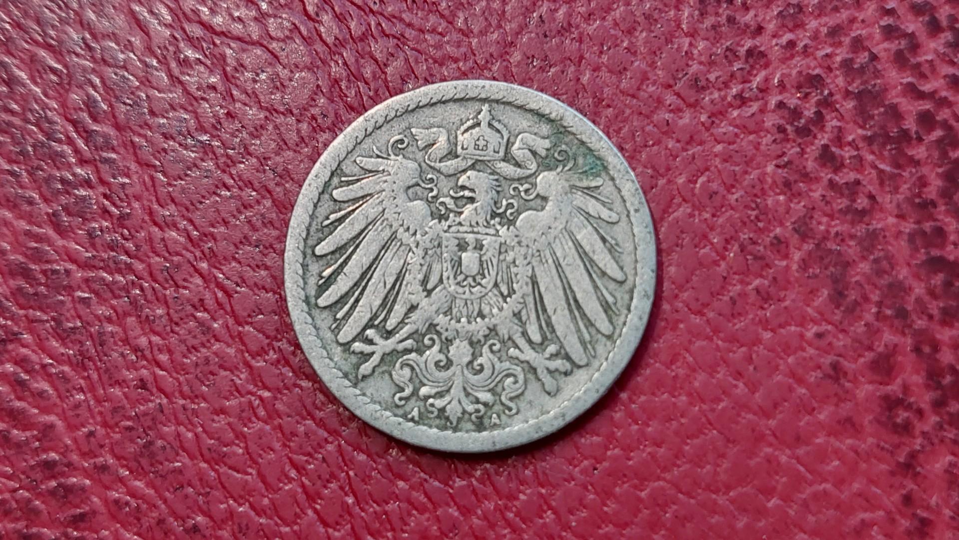 Vokietija 5 pfenigai, 1899A KM# 11