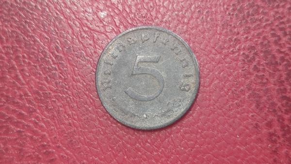 Trečiasis Reichas 5 reichspfenigai, 1940F KM# 100