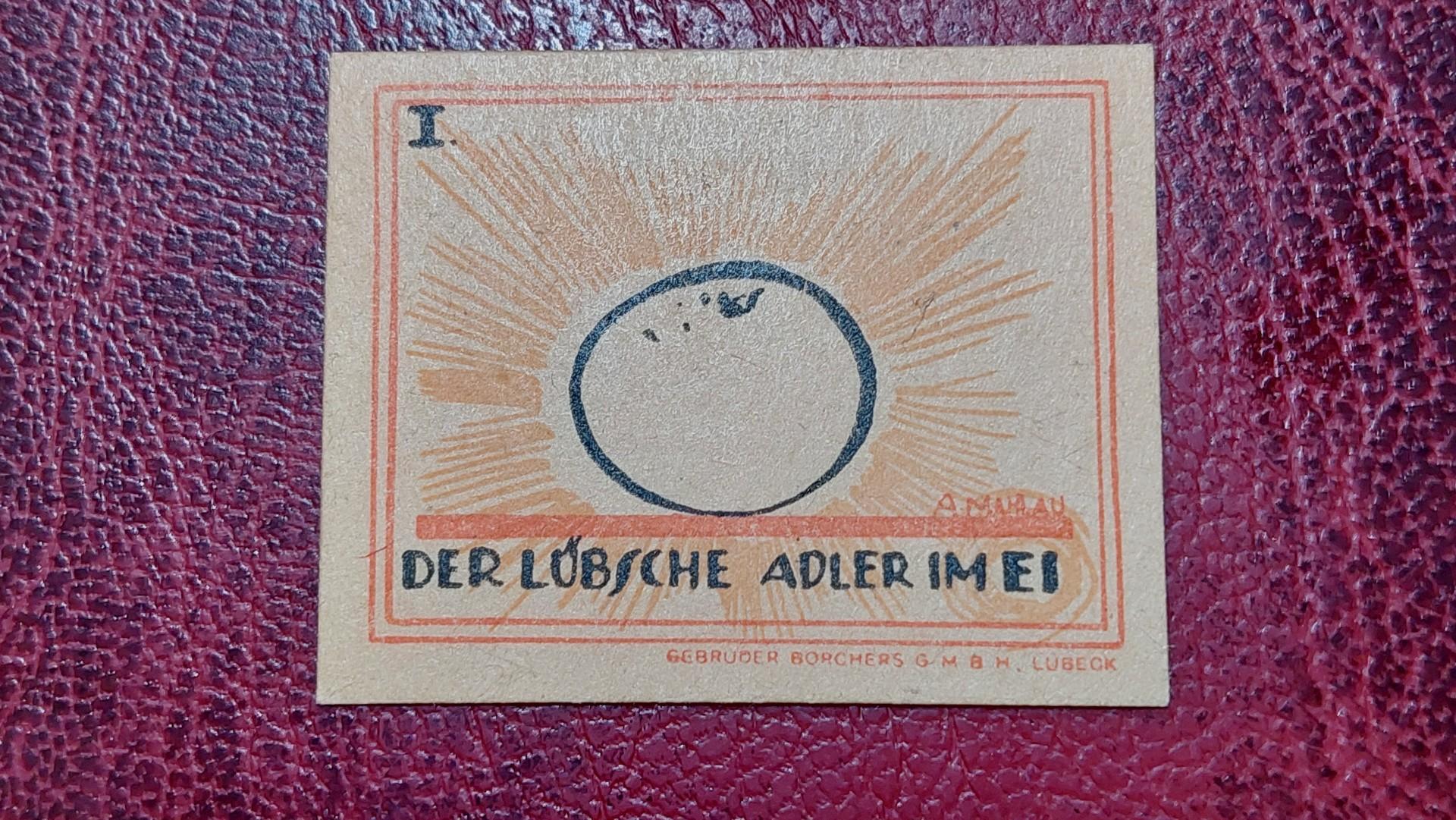 20 Pfennig 1921.04.01 Lübeck Notgeld Vokietija