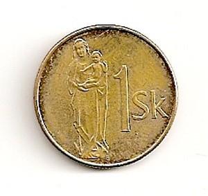 Slovakija. 1 krona ( 2005 ) XF