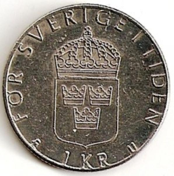 Švedija. 1 krona ( 1979 ) XF-