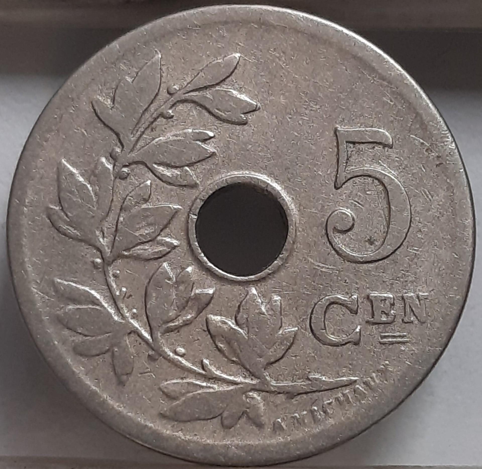 Belgija 5 santimai 1905 KM#55 (3374)