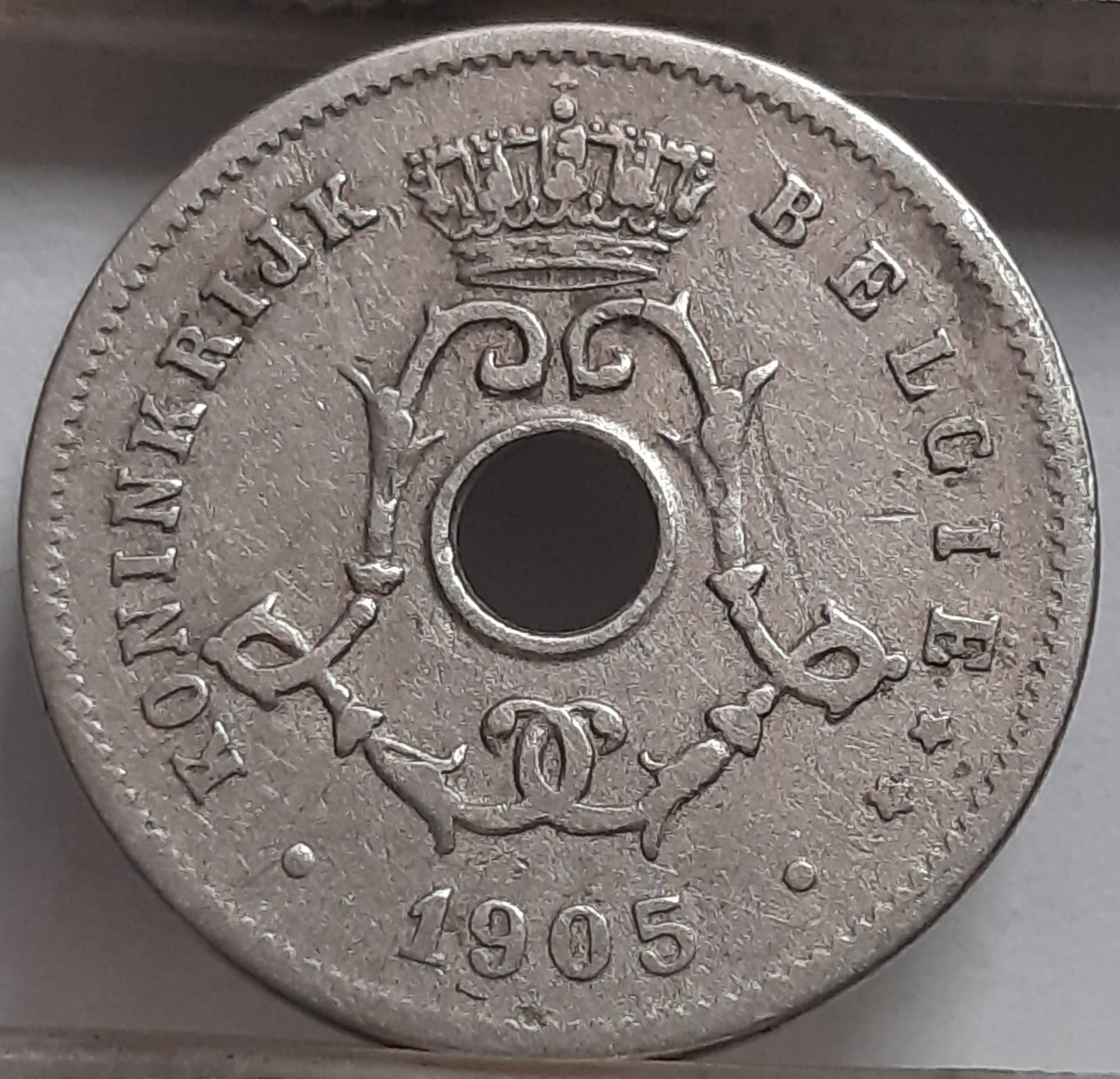 Belgija 5 santimai 1905 KM#55 (3374)