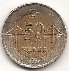 Turkija. 50 kurušų ( 2016 ) XF