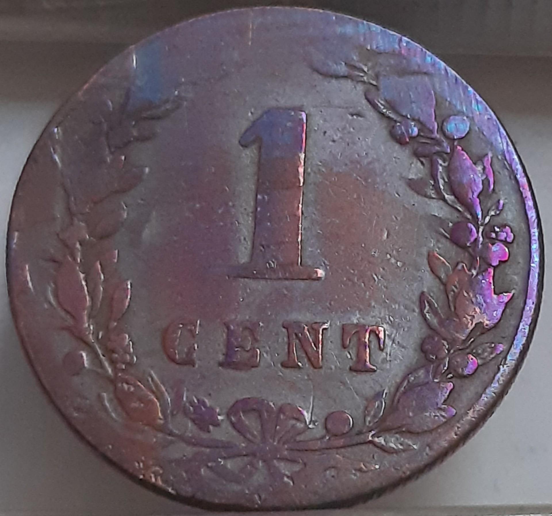 Nyderlandai 1 Centas 1880 KM#107 Bronza (3385)