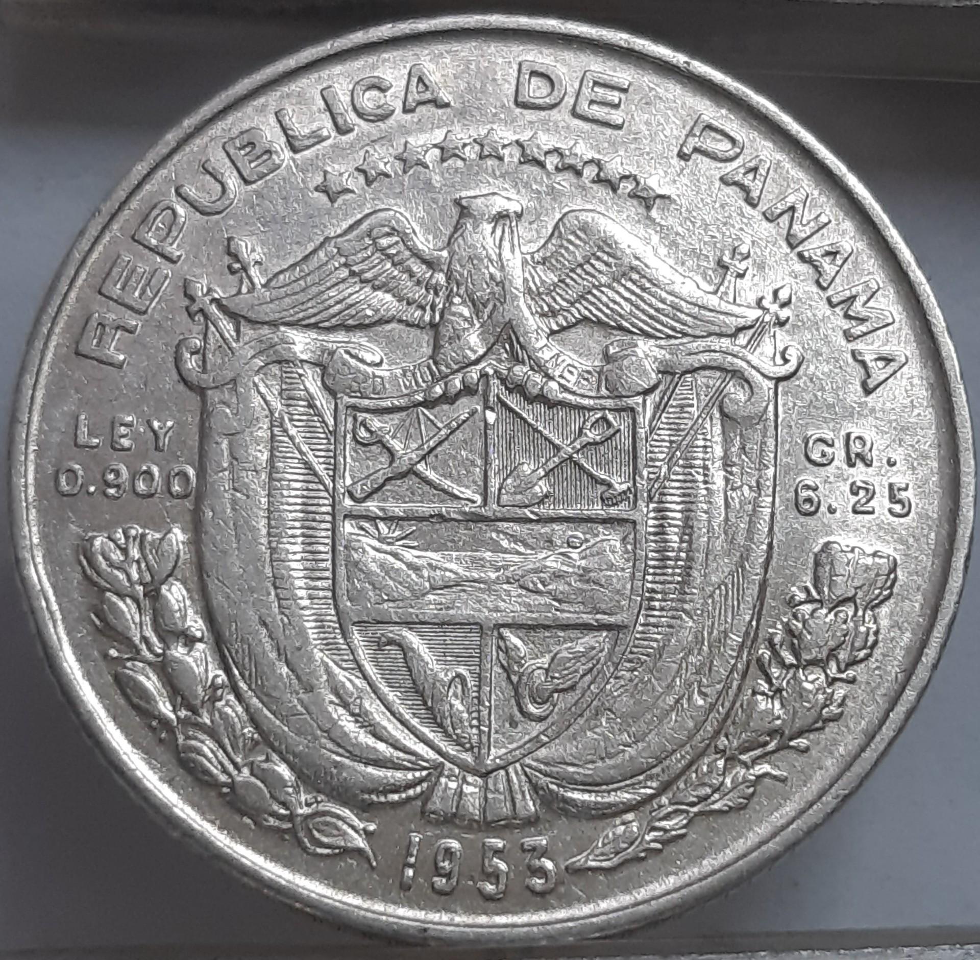 Panama ¼ Balboa 1953 Proginė KM#19 (3399)