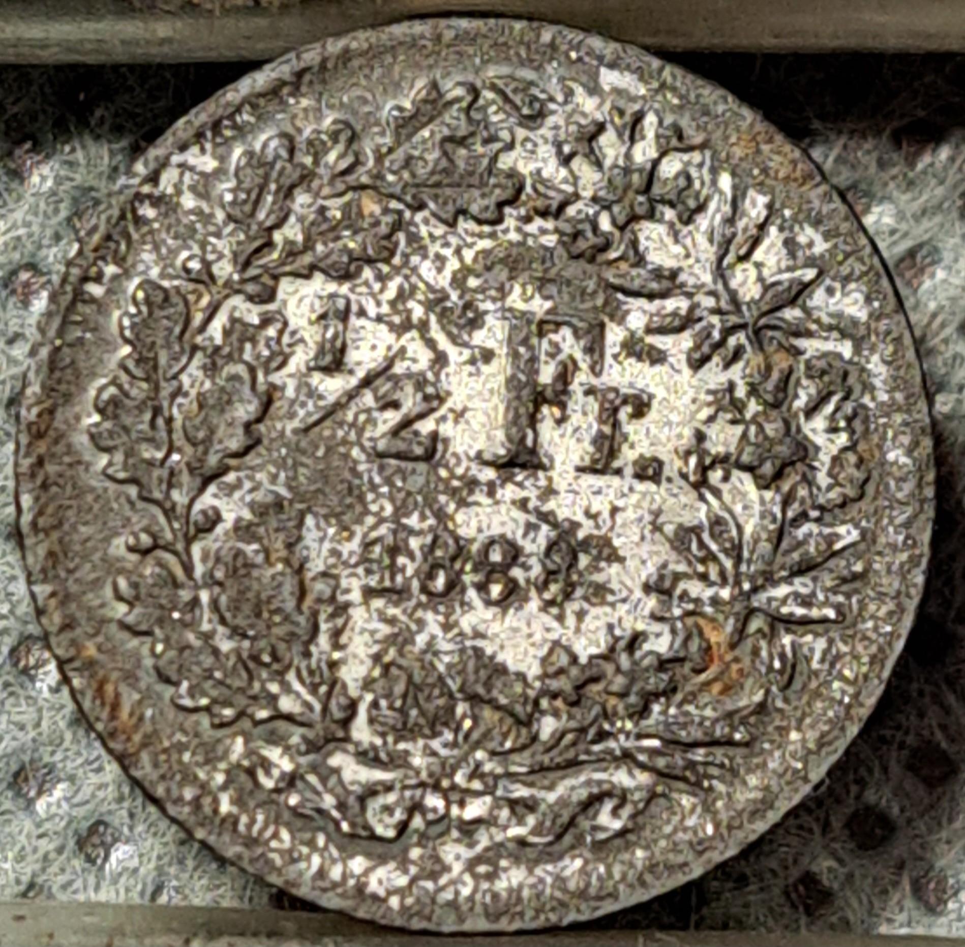 Šveicarija 1/2 Franko 1888 N#183396 (3463)
