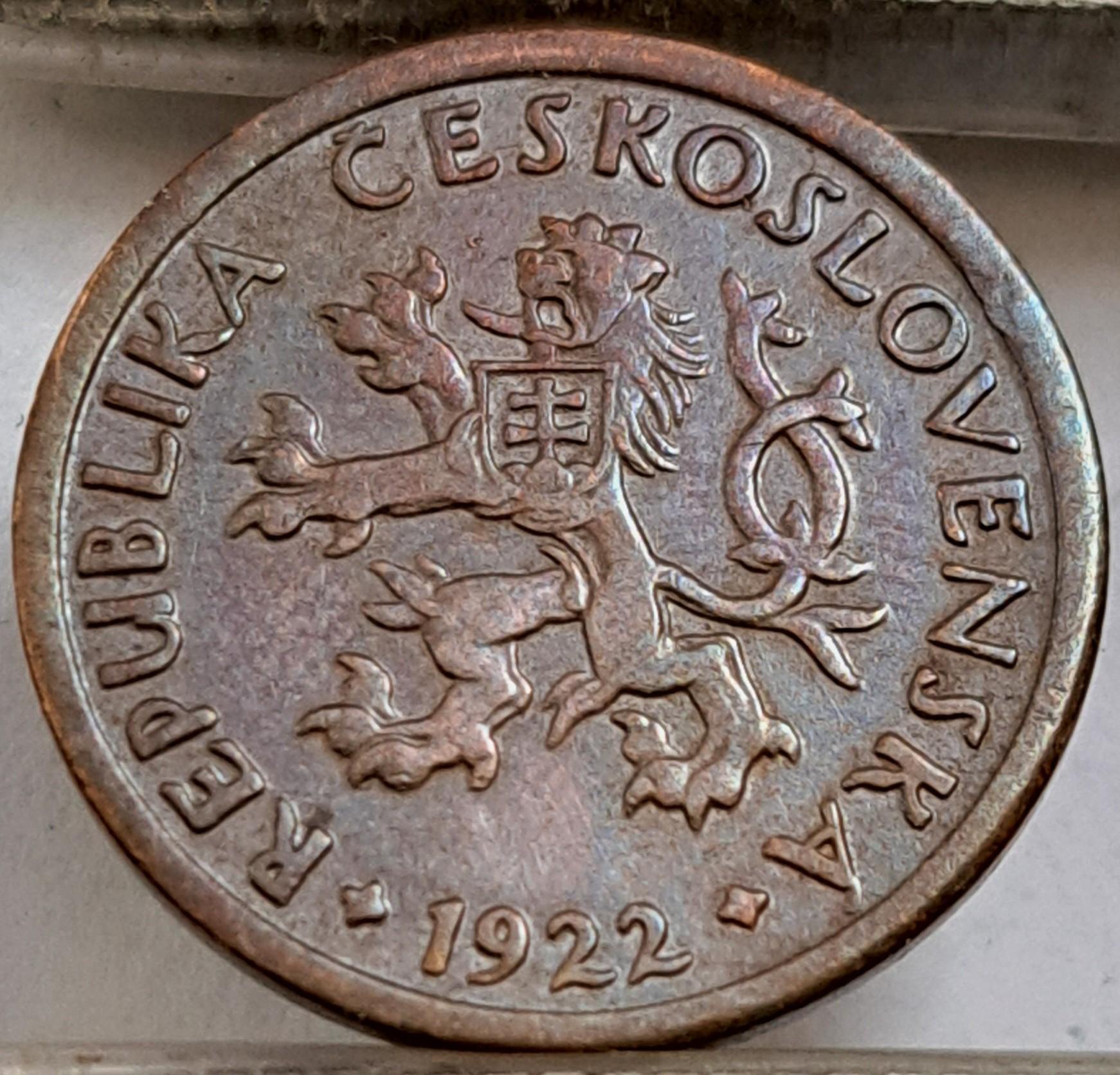 Čekoslovakija 10 Helerių 1922 KM#3 (3456)