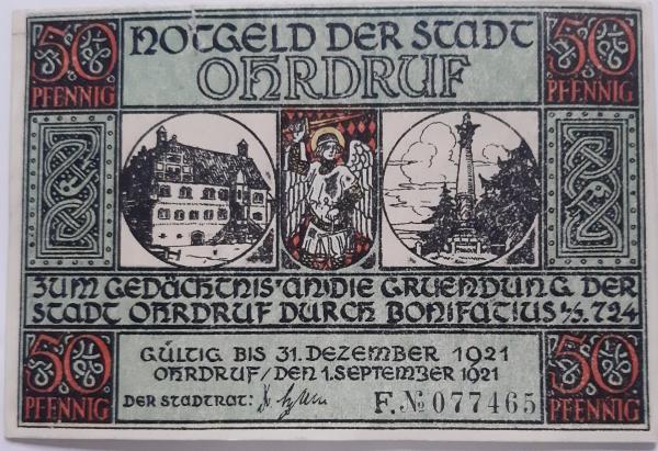 Vokietija 50 Pfenigų 1921 N#207918 108x72mm (3476)