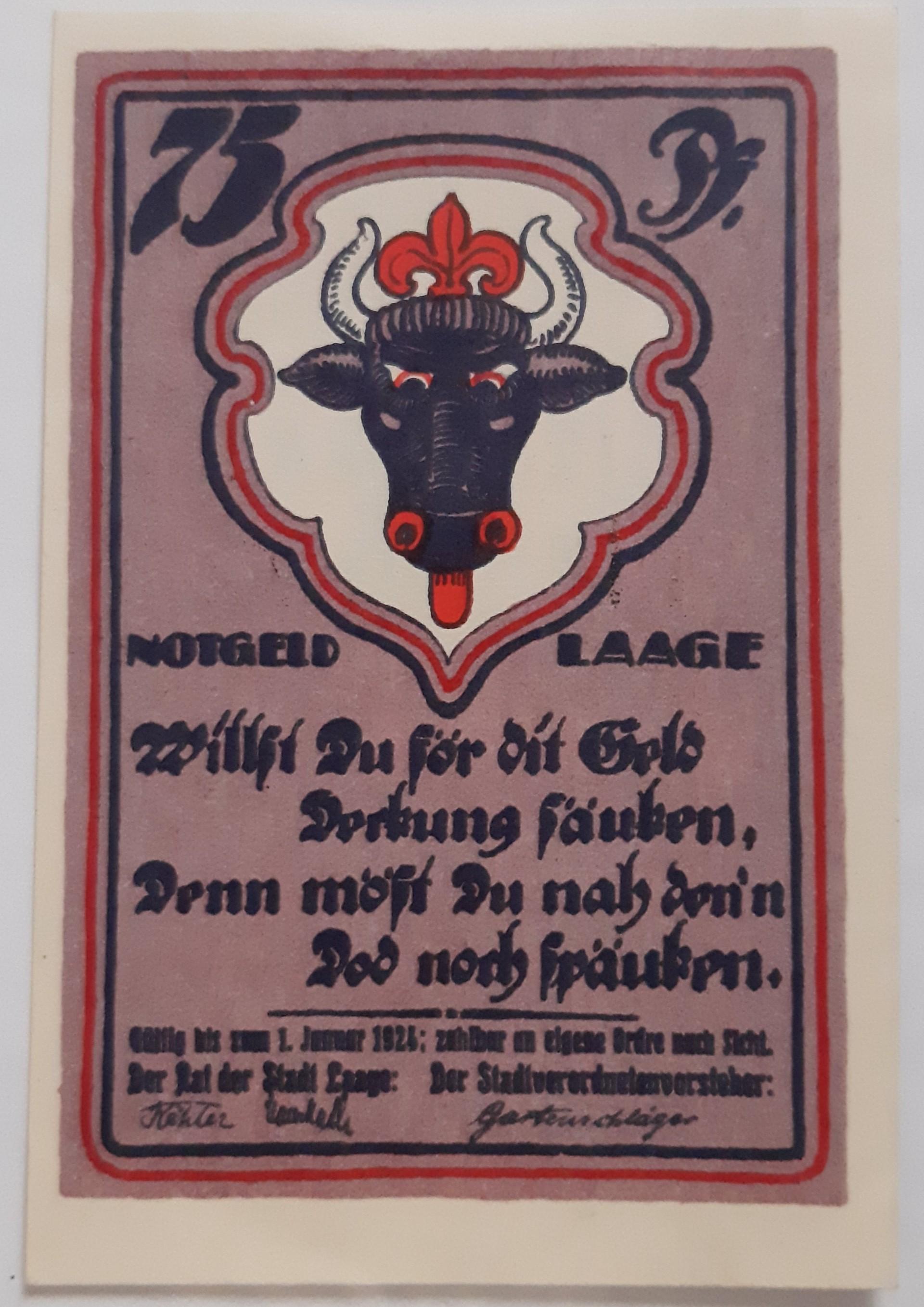 Vokietija 75 Pfenigai 1924 N#230333 (3483)