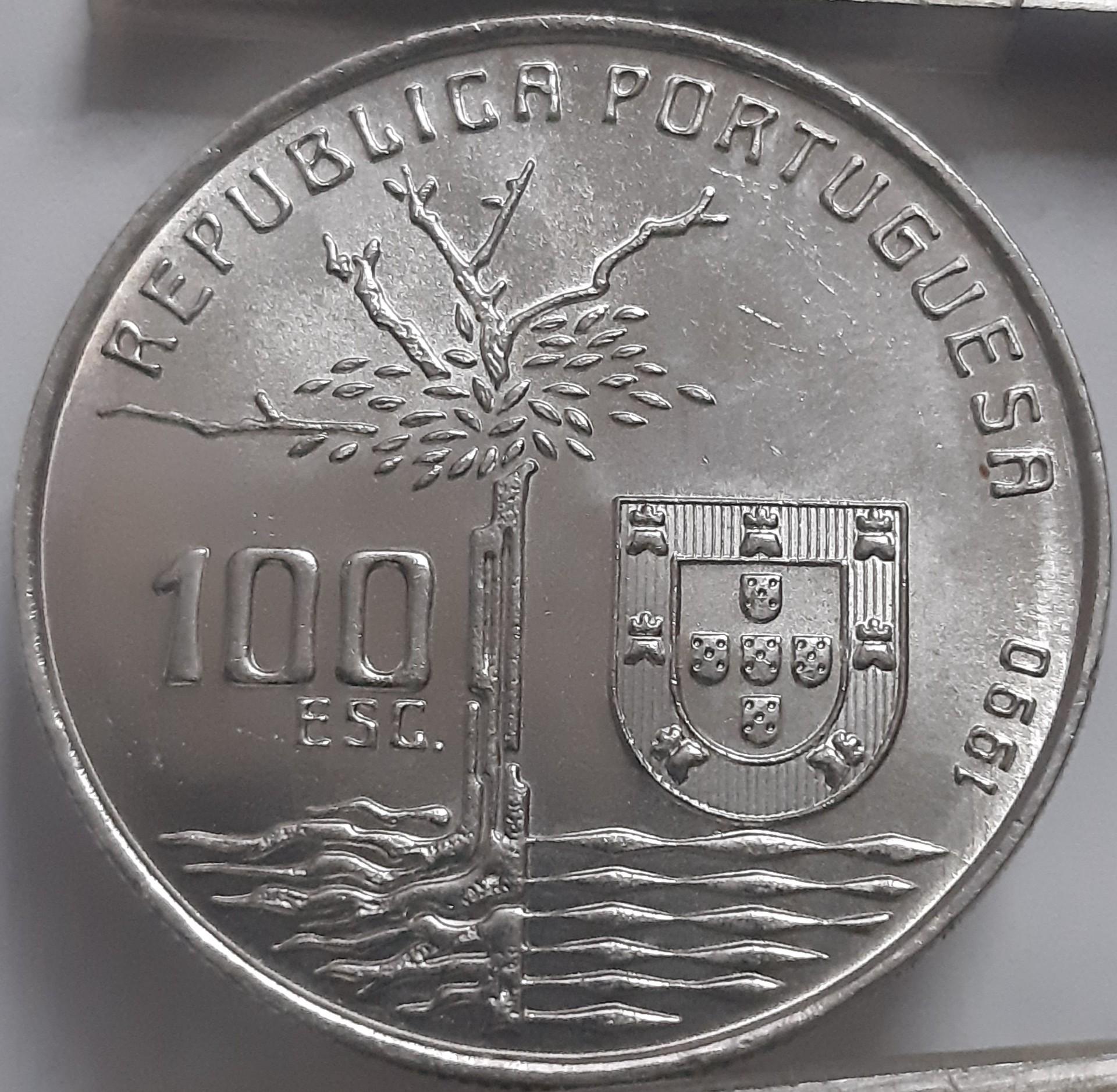 Portugalija 100 Eskudų 1990 KM#656 Proginė (3472)