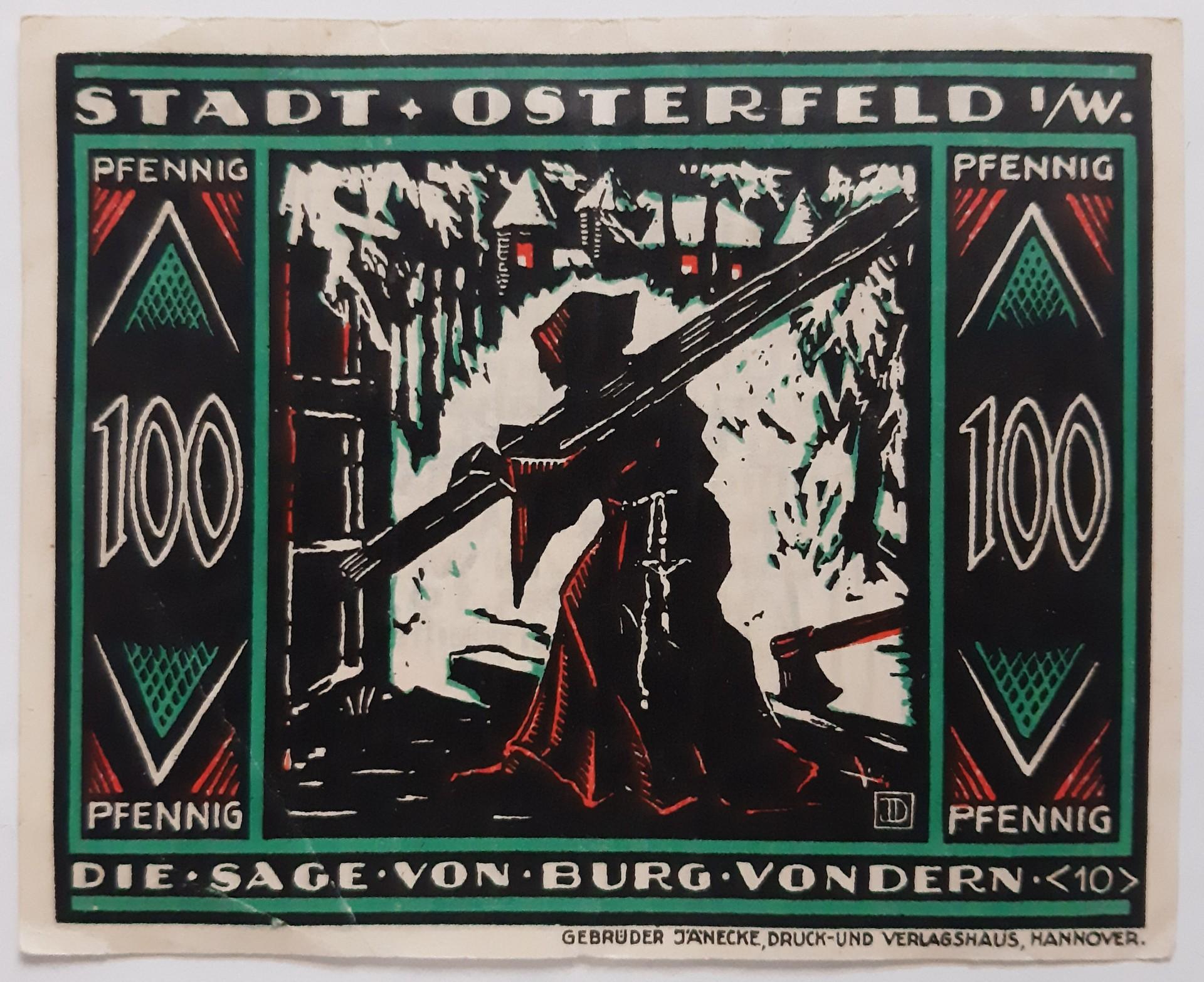 Vokietija 100 Pfenigų 1921 N#218790 105x85 (3487)
