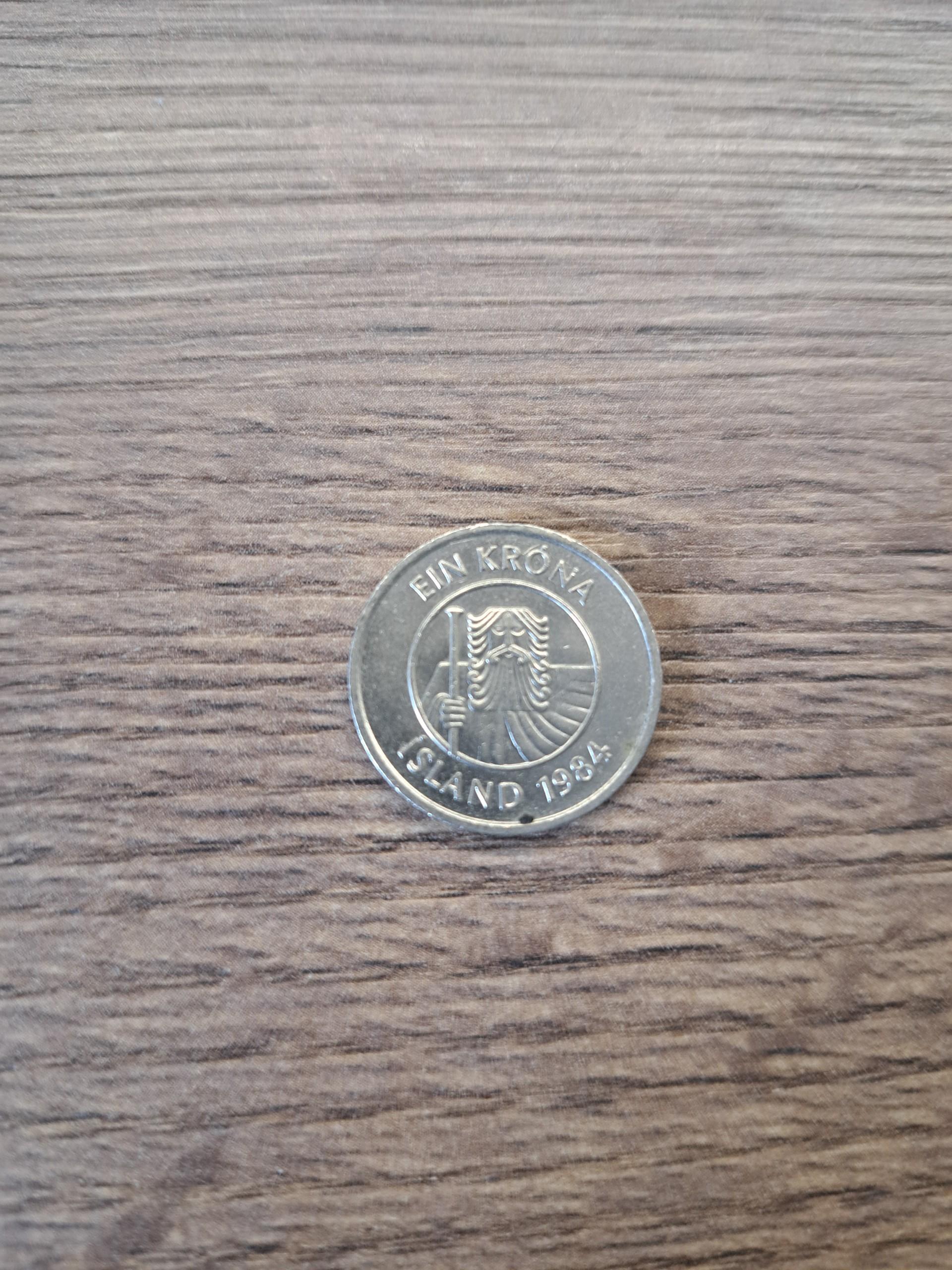 Islandija 1 krona 1984