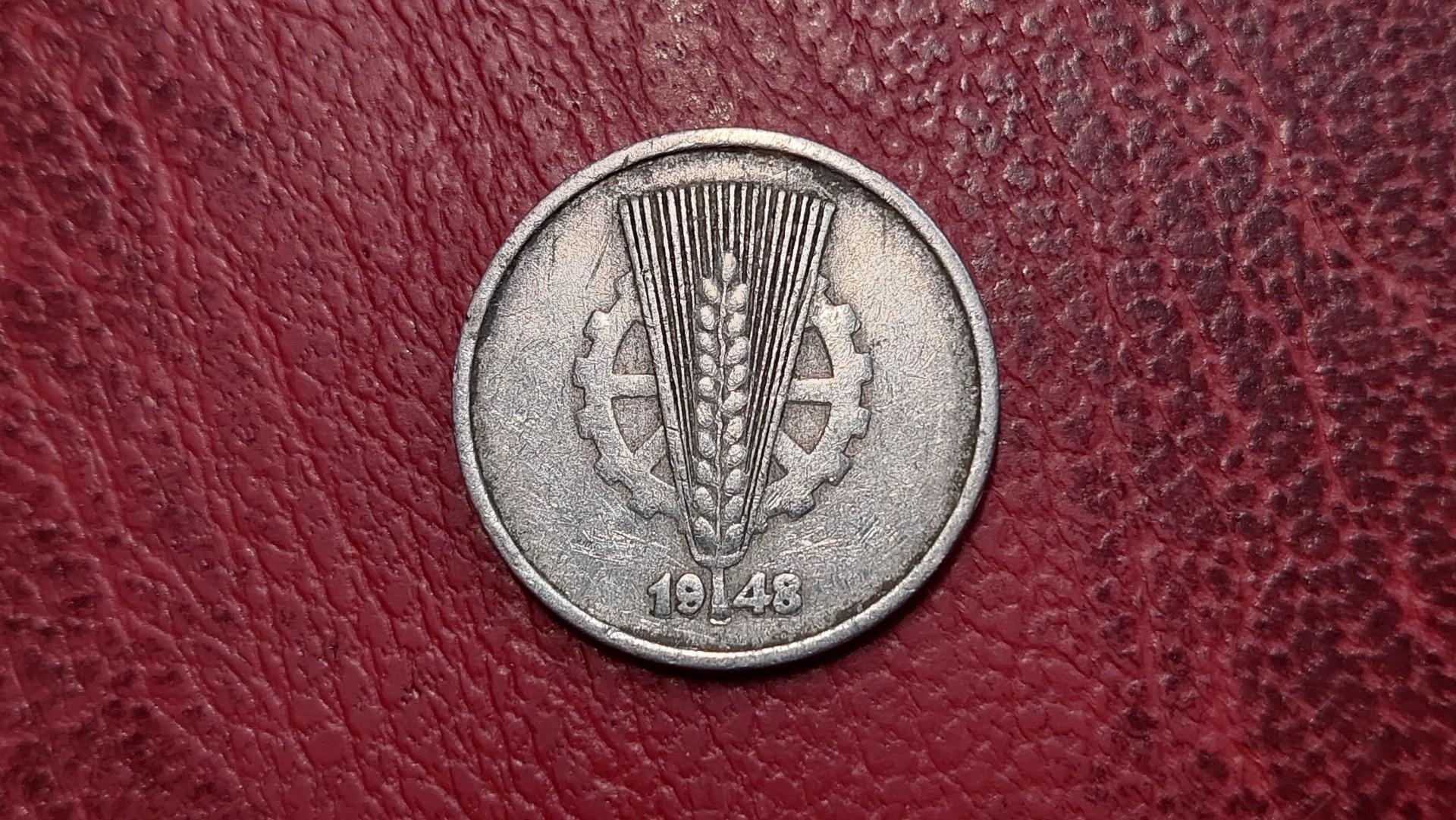Vokietija - VDR 10 pfenigų, 1948 KM# 3