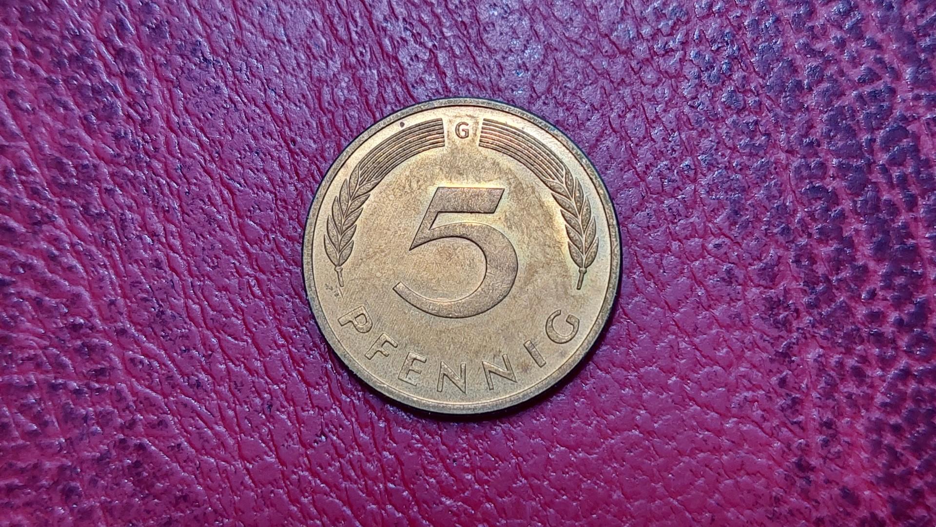 Vokietija 5 pfenigai, 1996G KM# 107