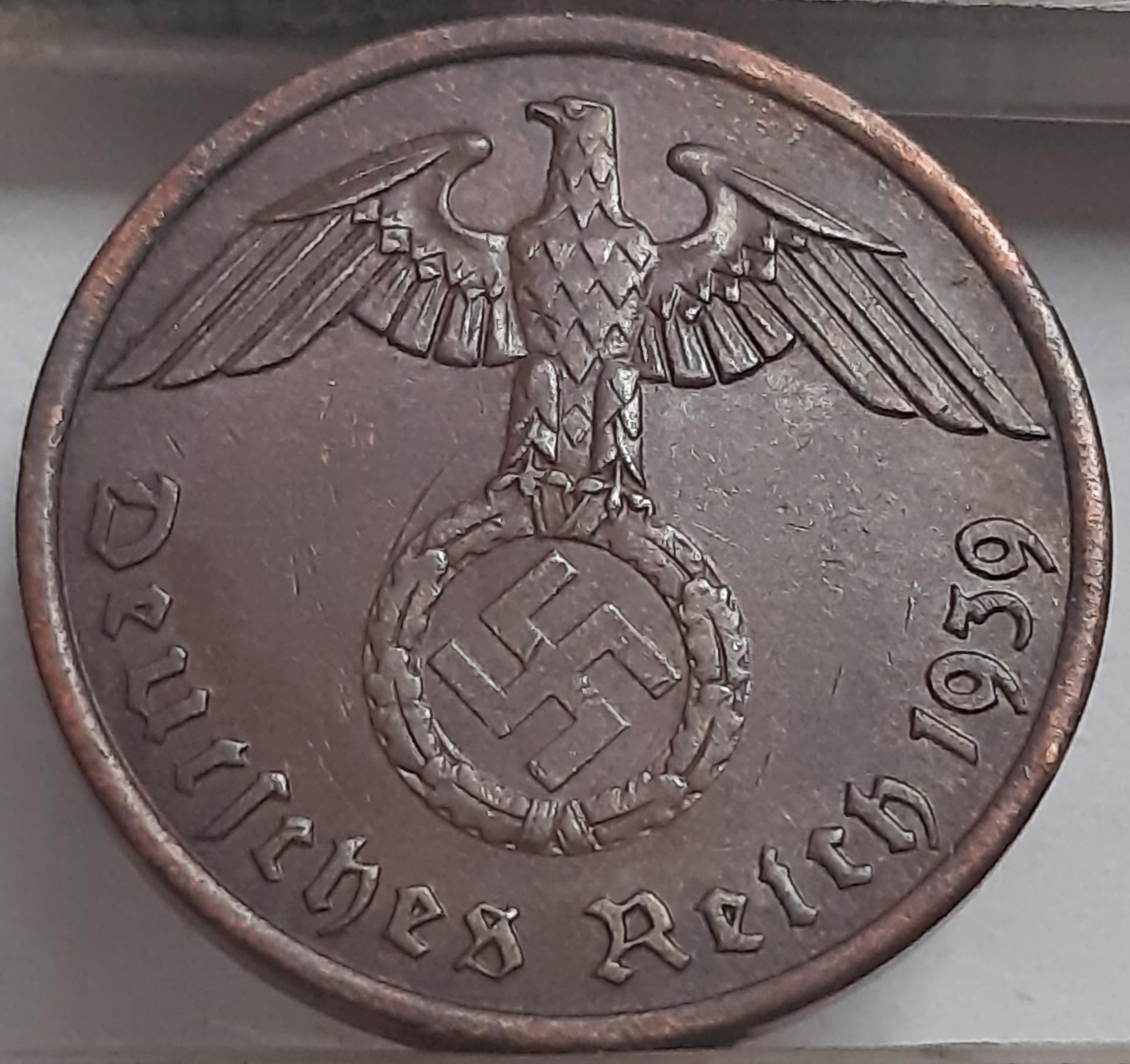 Trečiasis Reichas 2 Reichspfenigai 1939 A (3513)