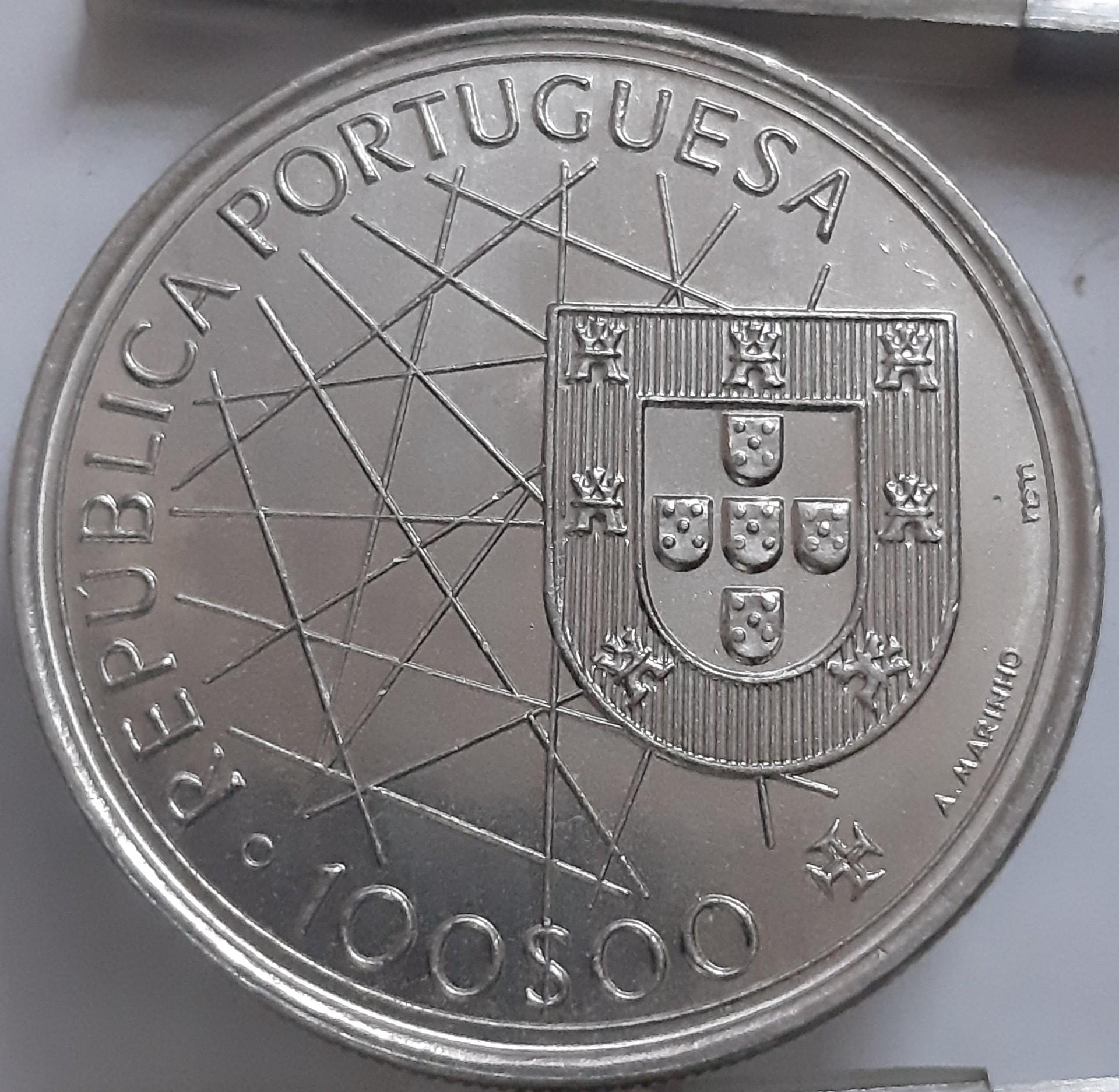 Portugalija 100 Eskudų 1989 KM#648 Proginė (3556)