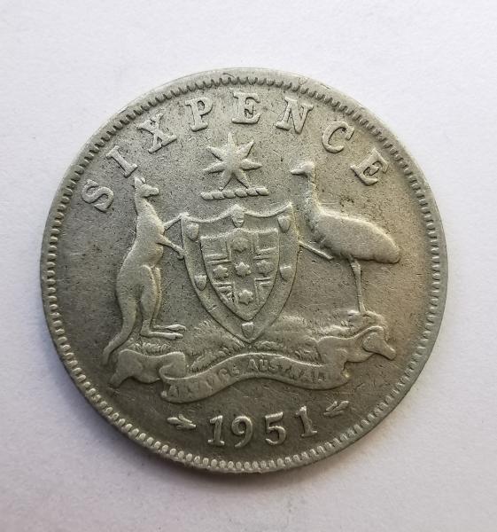 Australija 6 p 1951 sidabras 