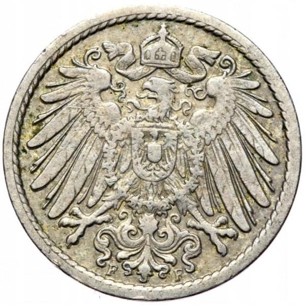 5 reichspfenigai Vokietija, 1900