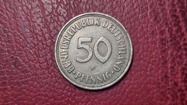 Vokietija 50 pfenigų, 1950F KM# 109