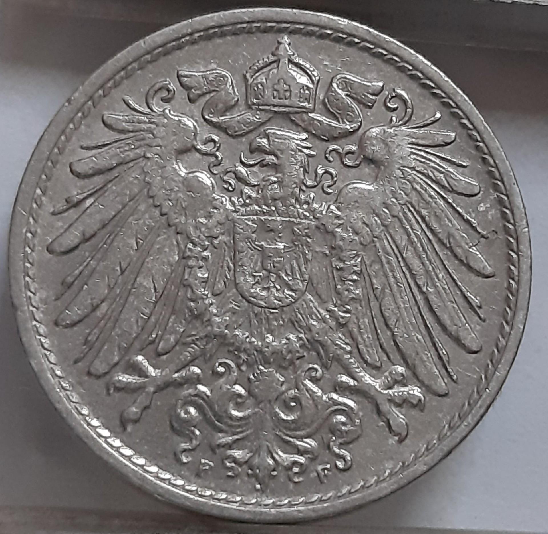 Vokietija 10 Pfenigų 1912 F KM#12 (3606)