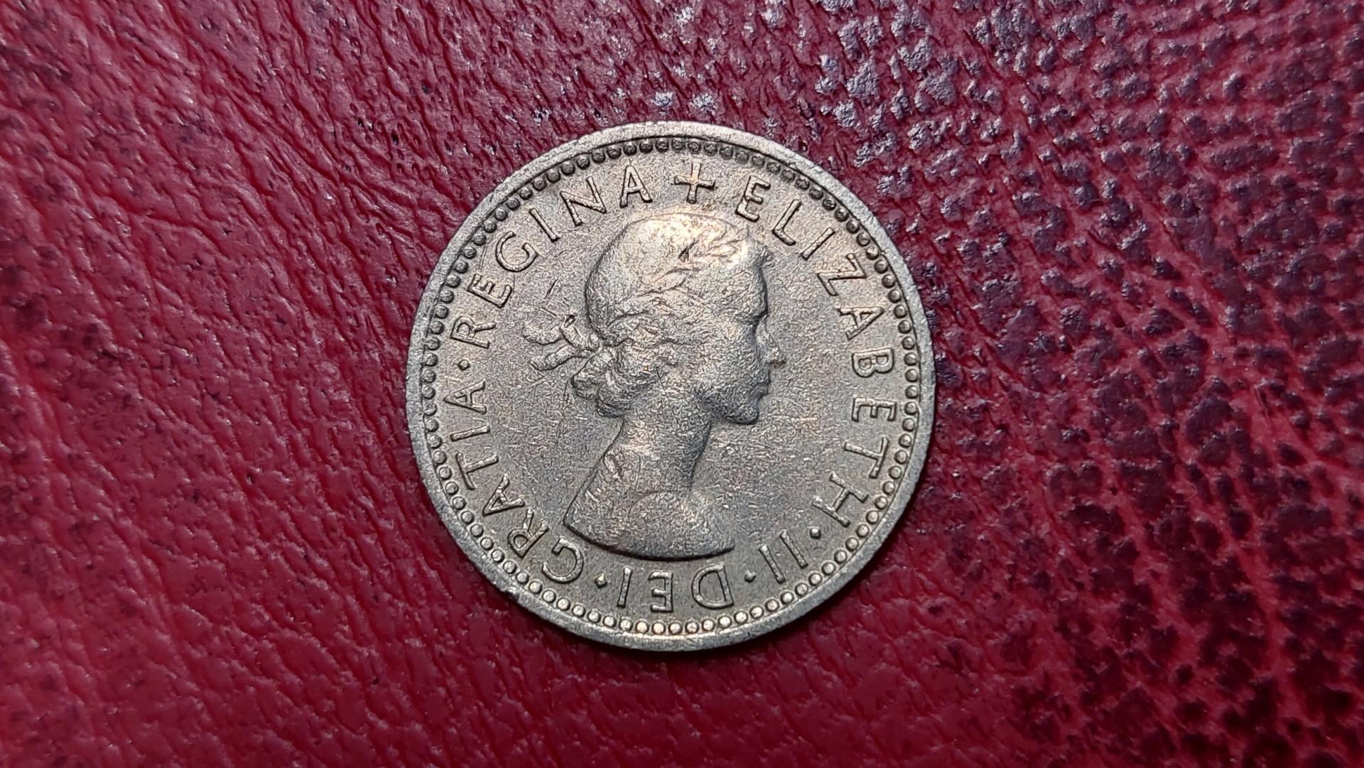 Jungtinė Karalystė 6 pensai, 1956 KM# 903
