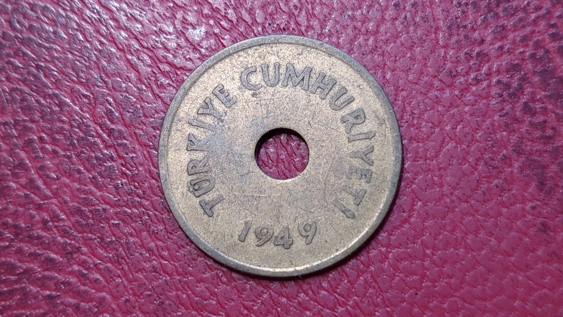 Turkija 2½ kurušo, 1949 KM# 885