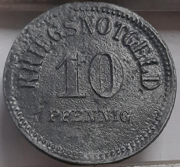 Vokietija 10 Pfenigų 1917 N#49887 Cinkas (3634)