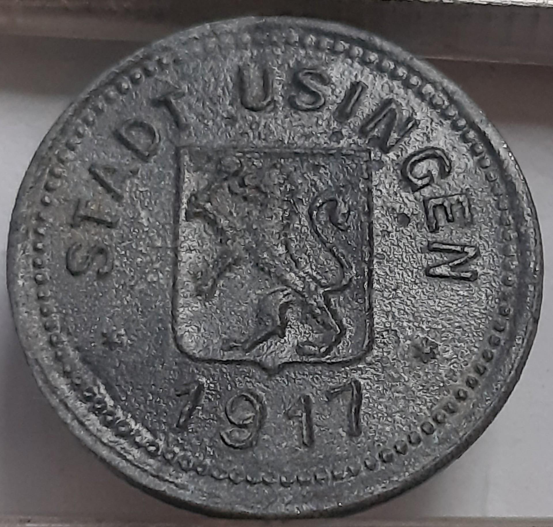 Vokietija 10 Pfenigų 1917 N#49887 Cinkas (3634)