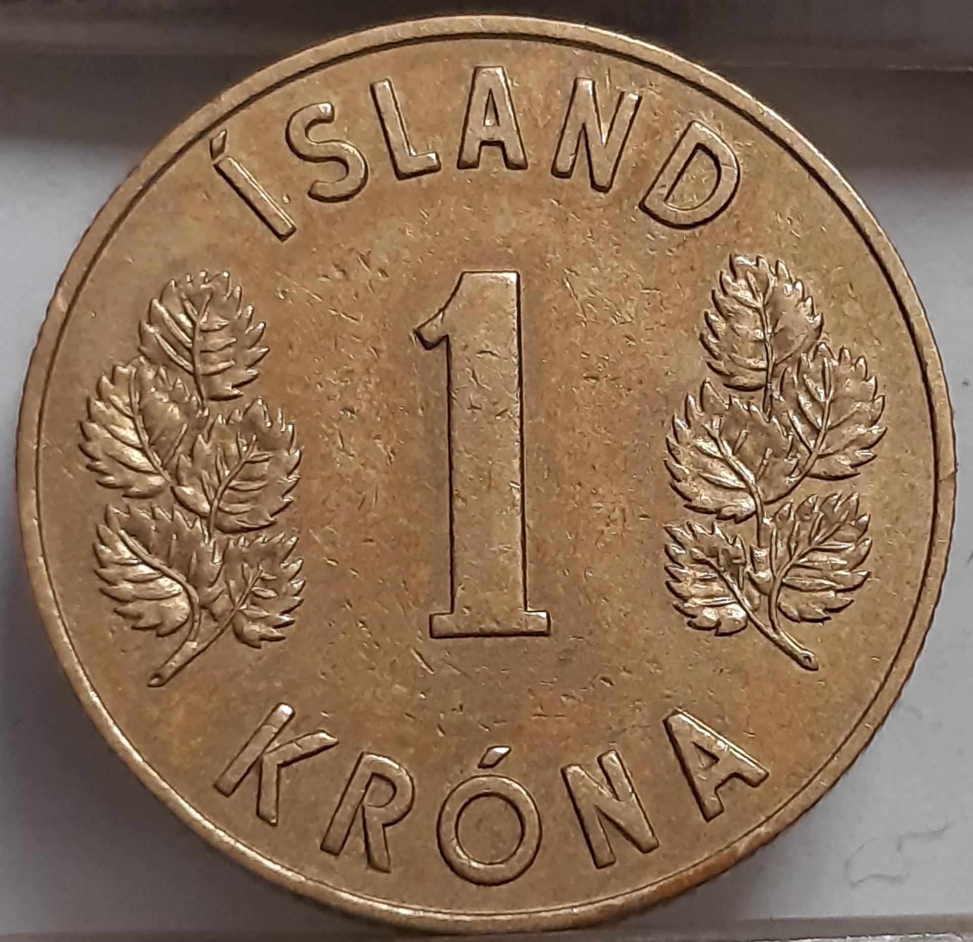 Islandija 1 Krona 1946 KM#12 (3631)