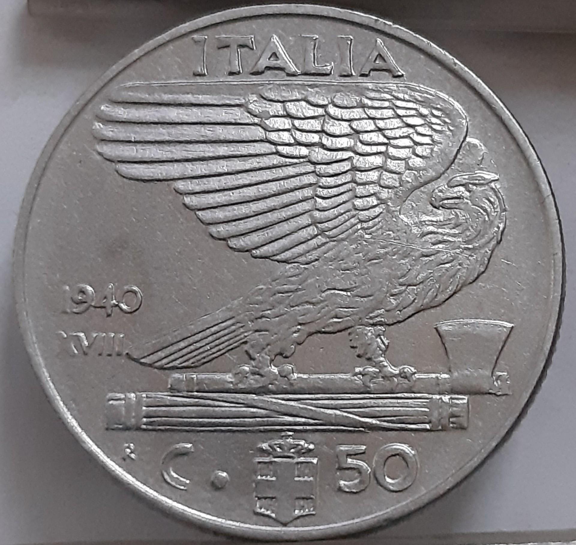 Italija 50 čentezimų 1940 KM#76b (3660)