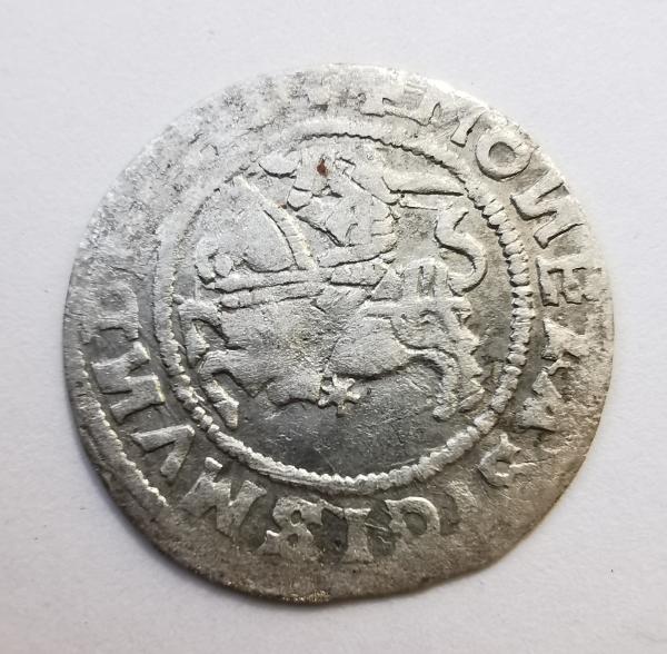 Retas Žygimanto Senojo 1519 pusgrašis LITANIE