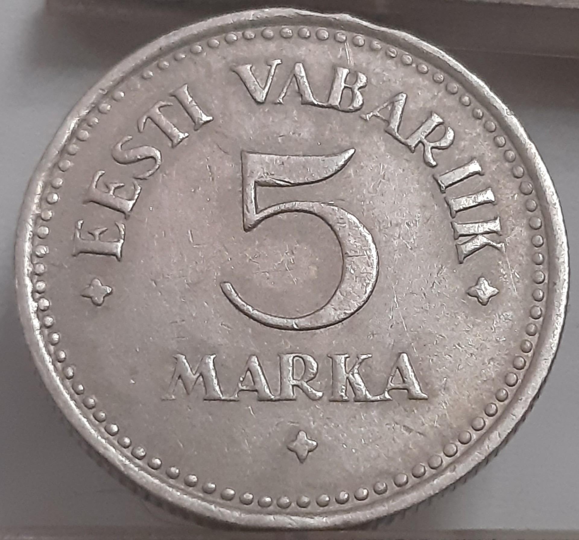 Estija 5 Markės 1922 KM#3 (3700)