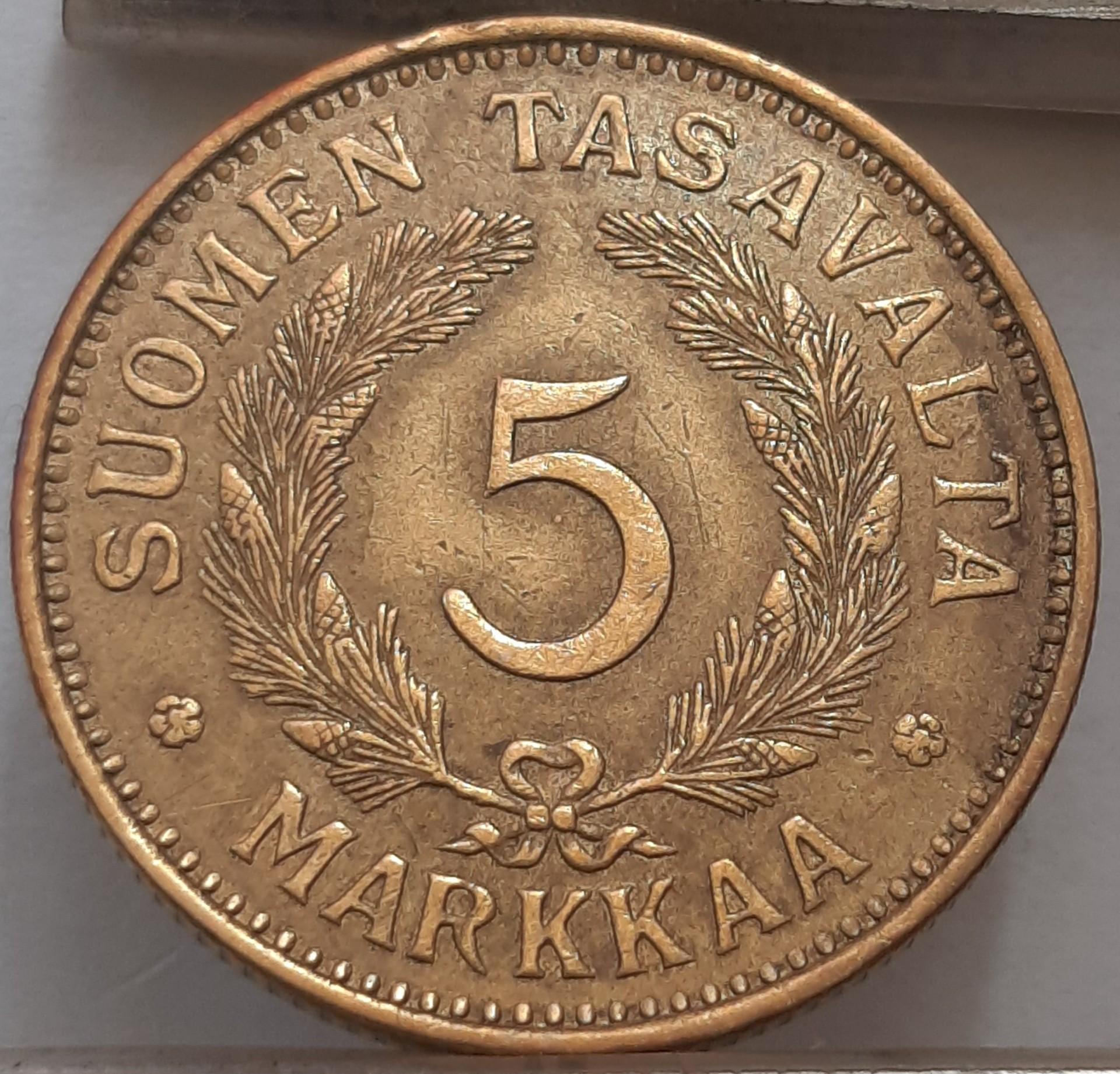 Suomija 5 Markės 1931 KM#31 (3751)