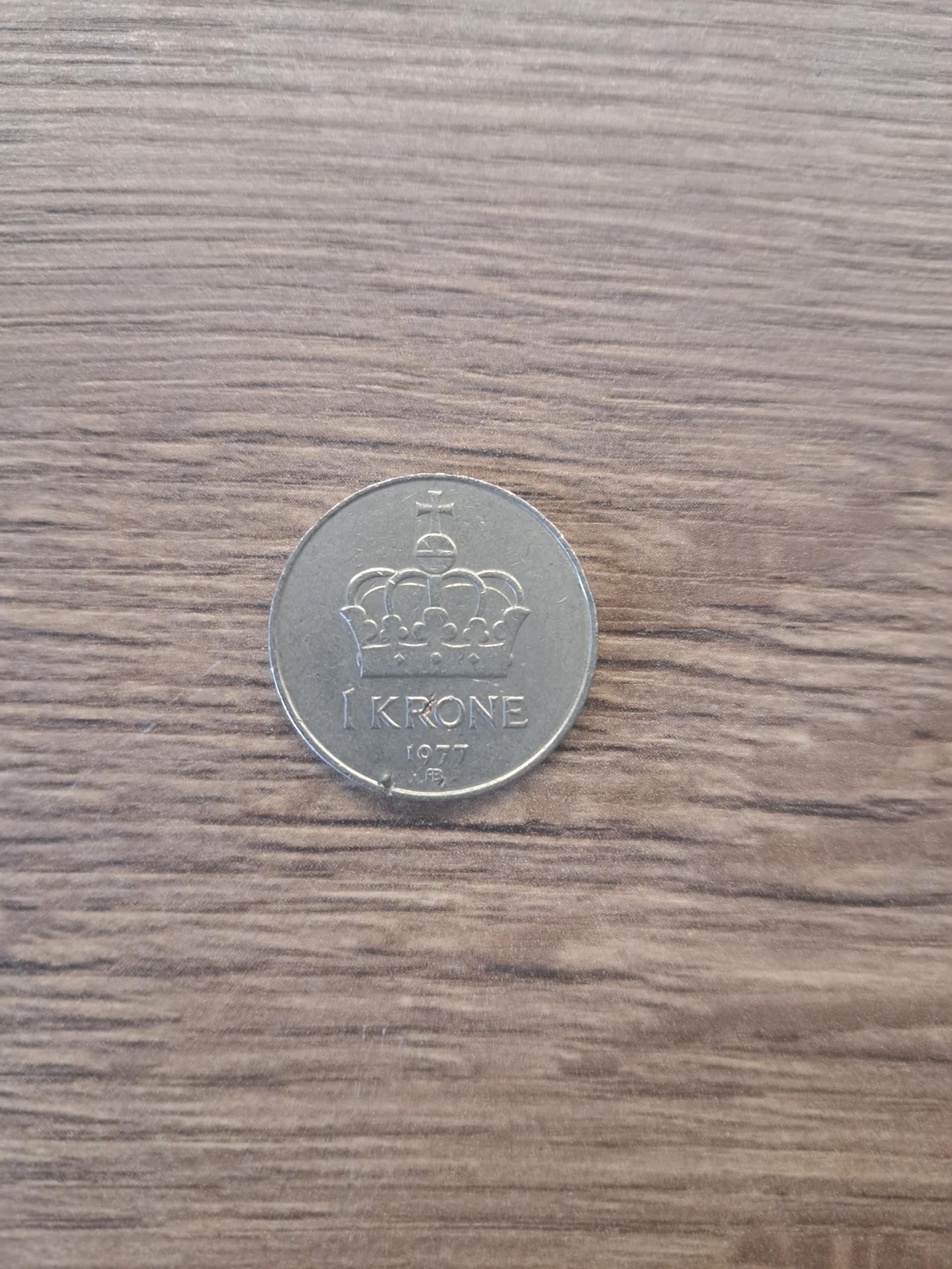 Norvegyja 1 krona 1977