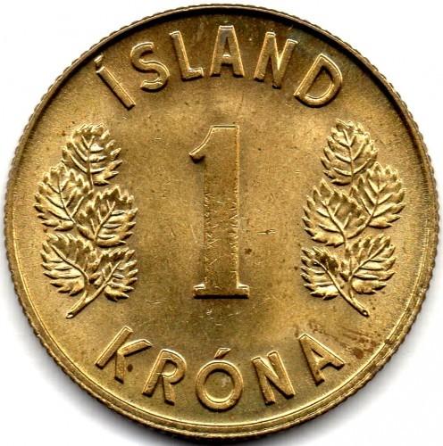 Islandija, 1 krona, 1975m.