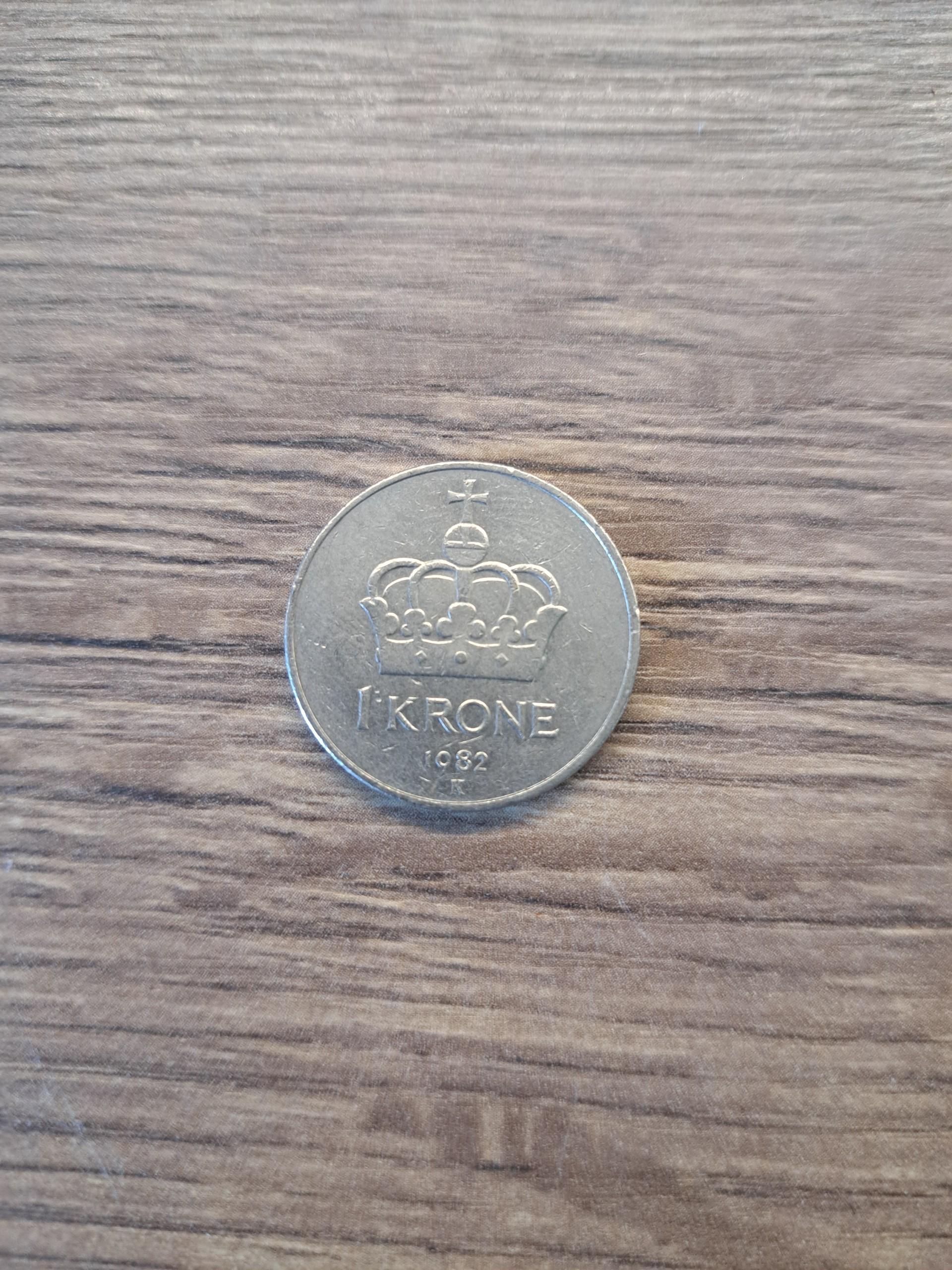 Norvegija 1 krona 1982