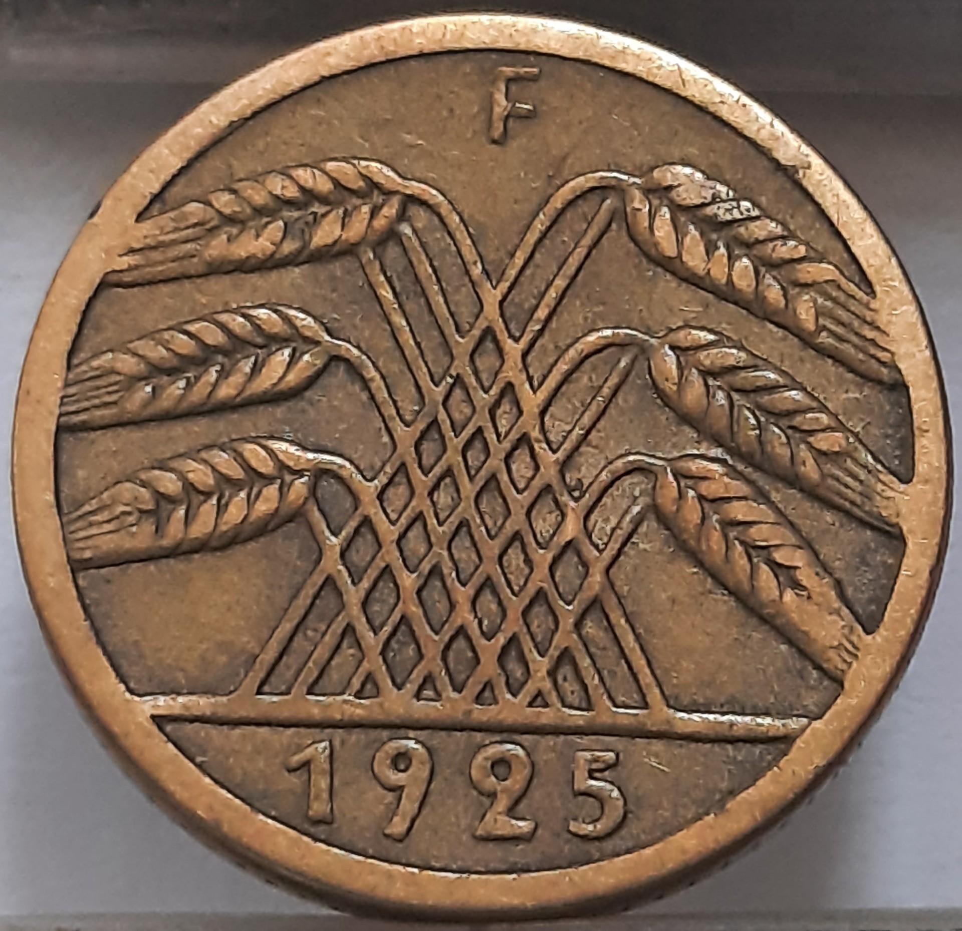 Vokietija 5 Reichspfenigai 1925 F KM#39 (3807)