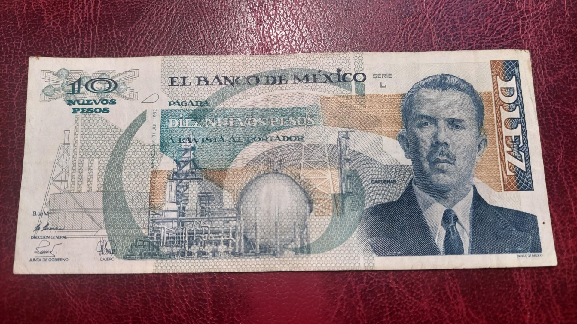 10 Nuevos Pesos 1992.07.31 Meksika KM# 19