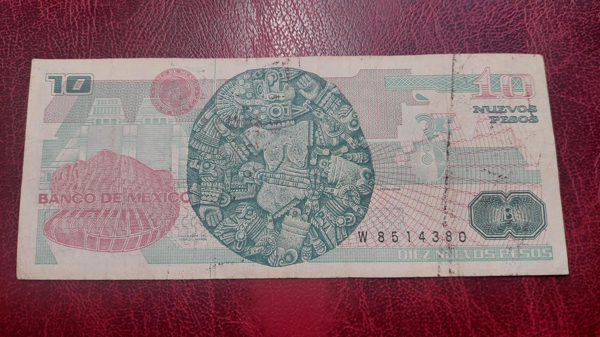 10 Nuevos Pesos 1992.07.31 Meksika KM# 19