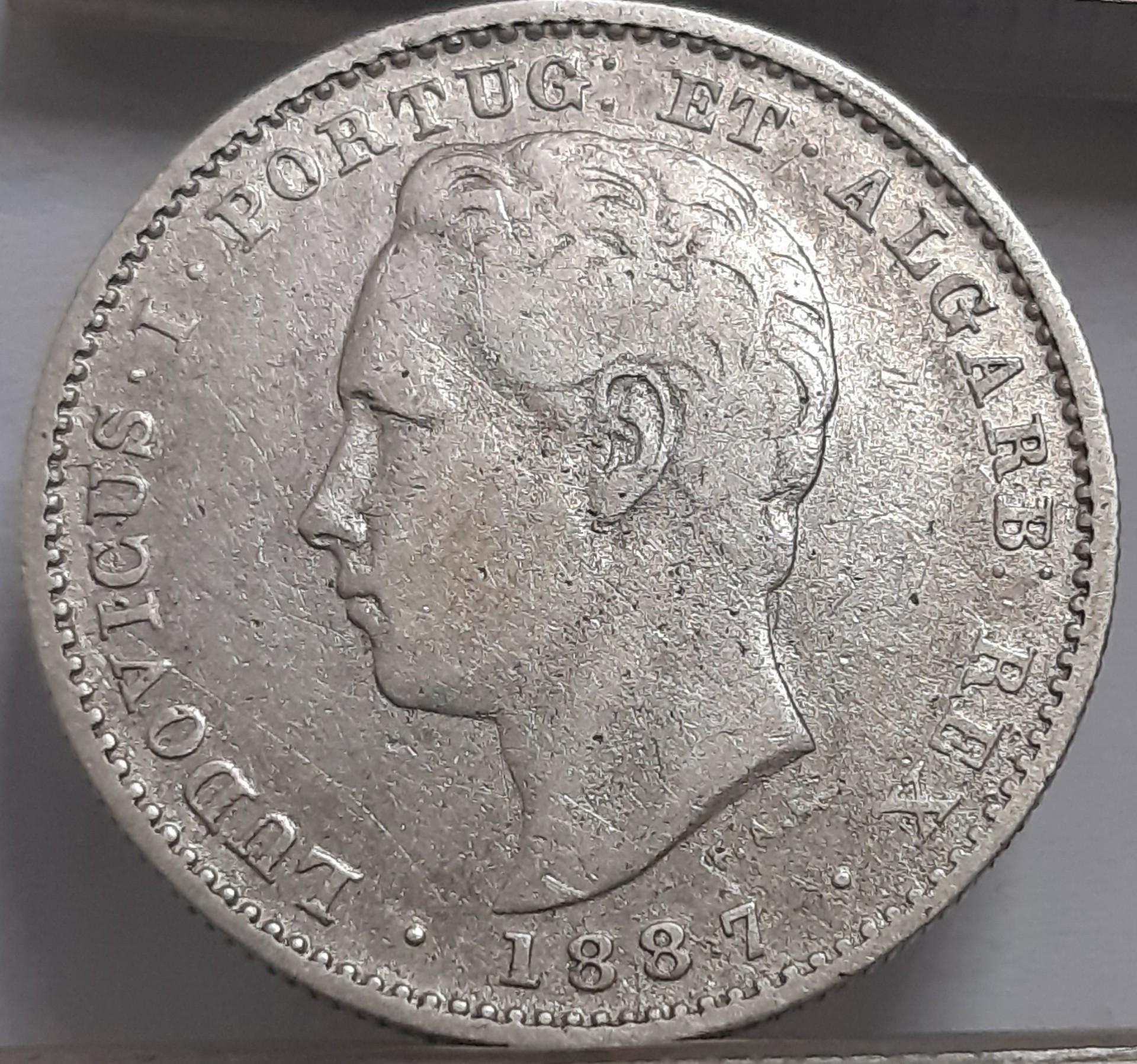 Portugalija 200 Realų 1887 KM#512 (3816)