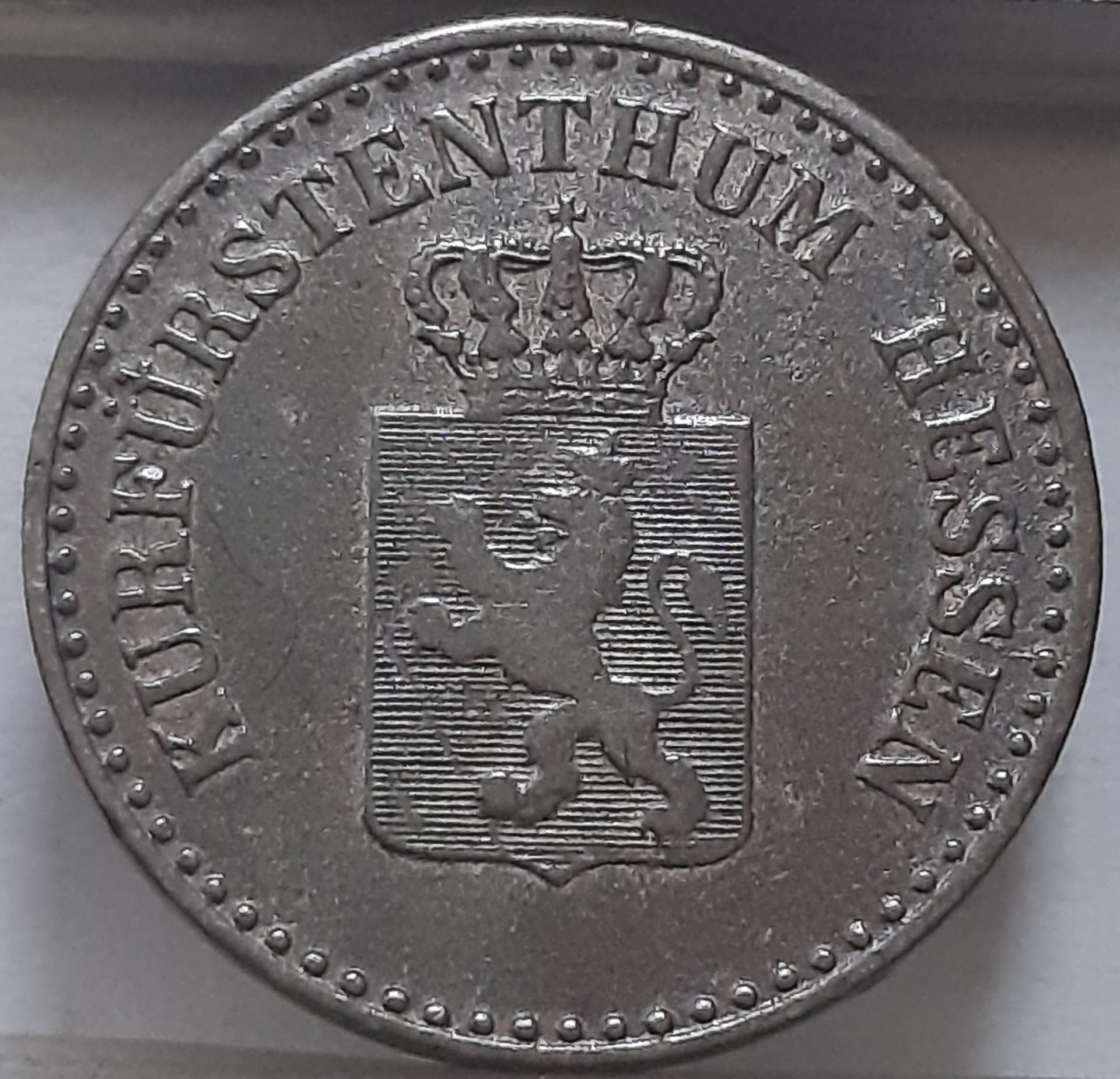 Hesenas-Kaselis 1 sidabrinis grašis 1851 KM#615 (3831)