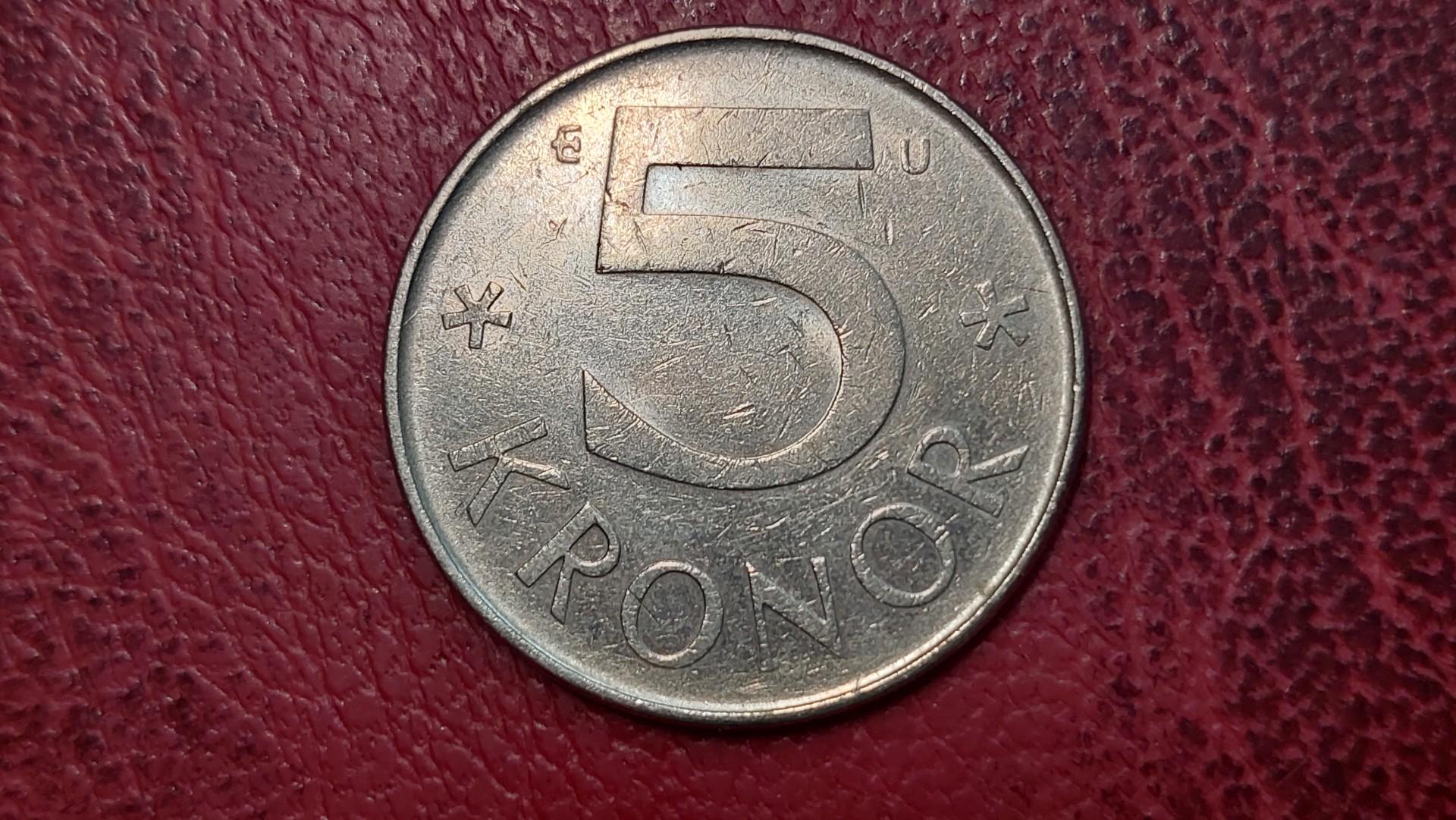 Švedija 5 kronos, 1983 KM# 853