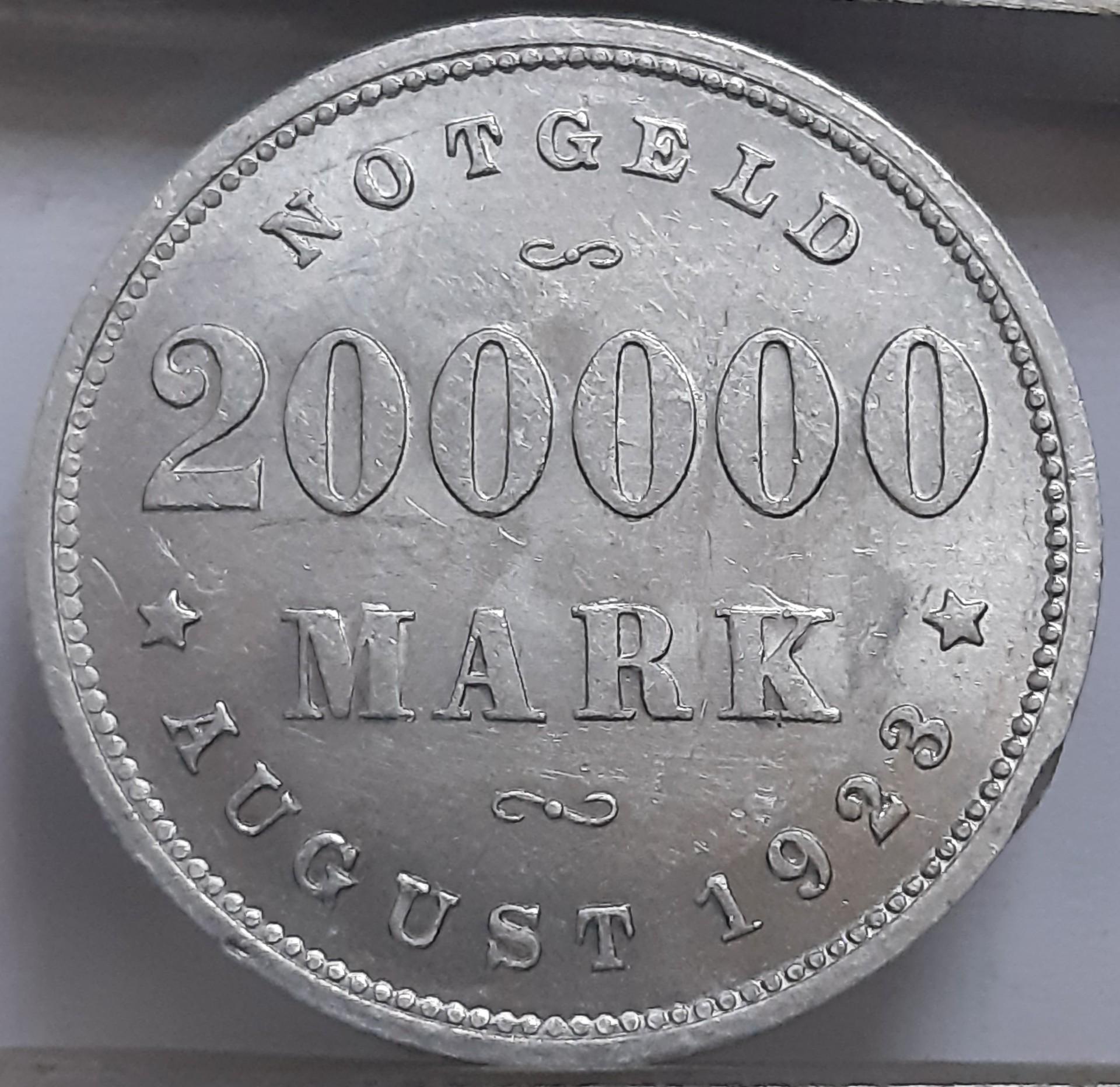 Vokietija 200000 Markių 1923 N#18265 (3864)