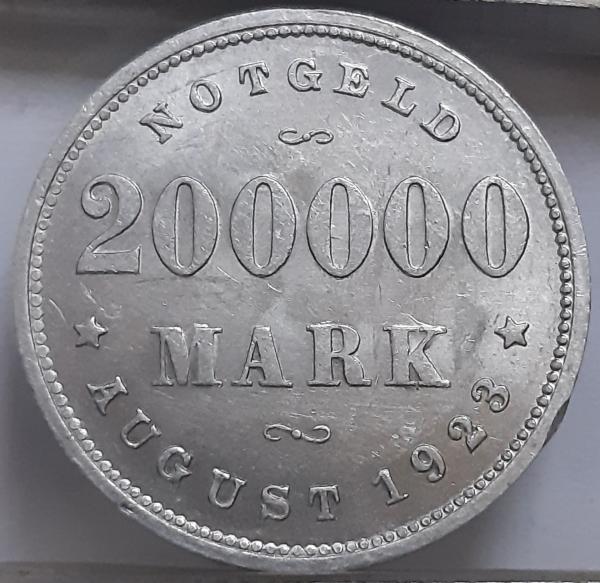 Vokietija 200000 Markių 1923 N#18265 (3864)