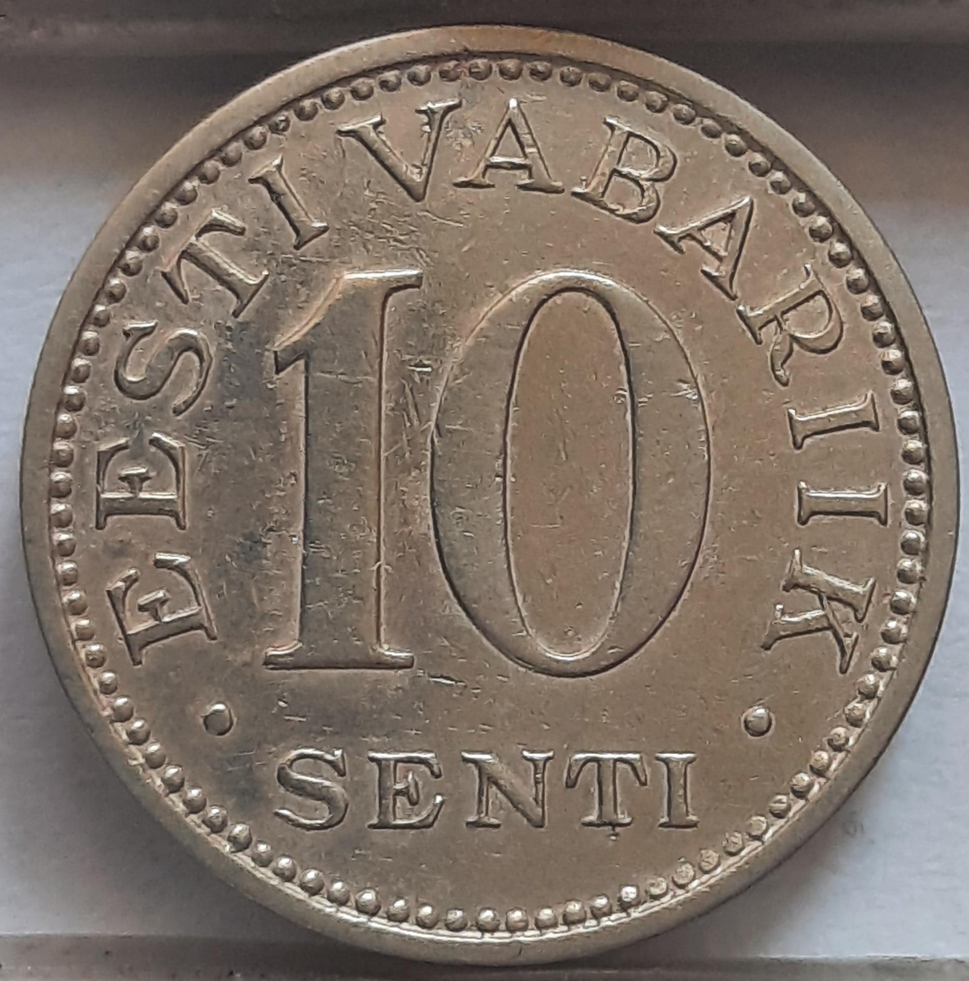Estija 10 Sentų 1931 KM#12 (3860)