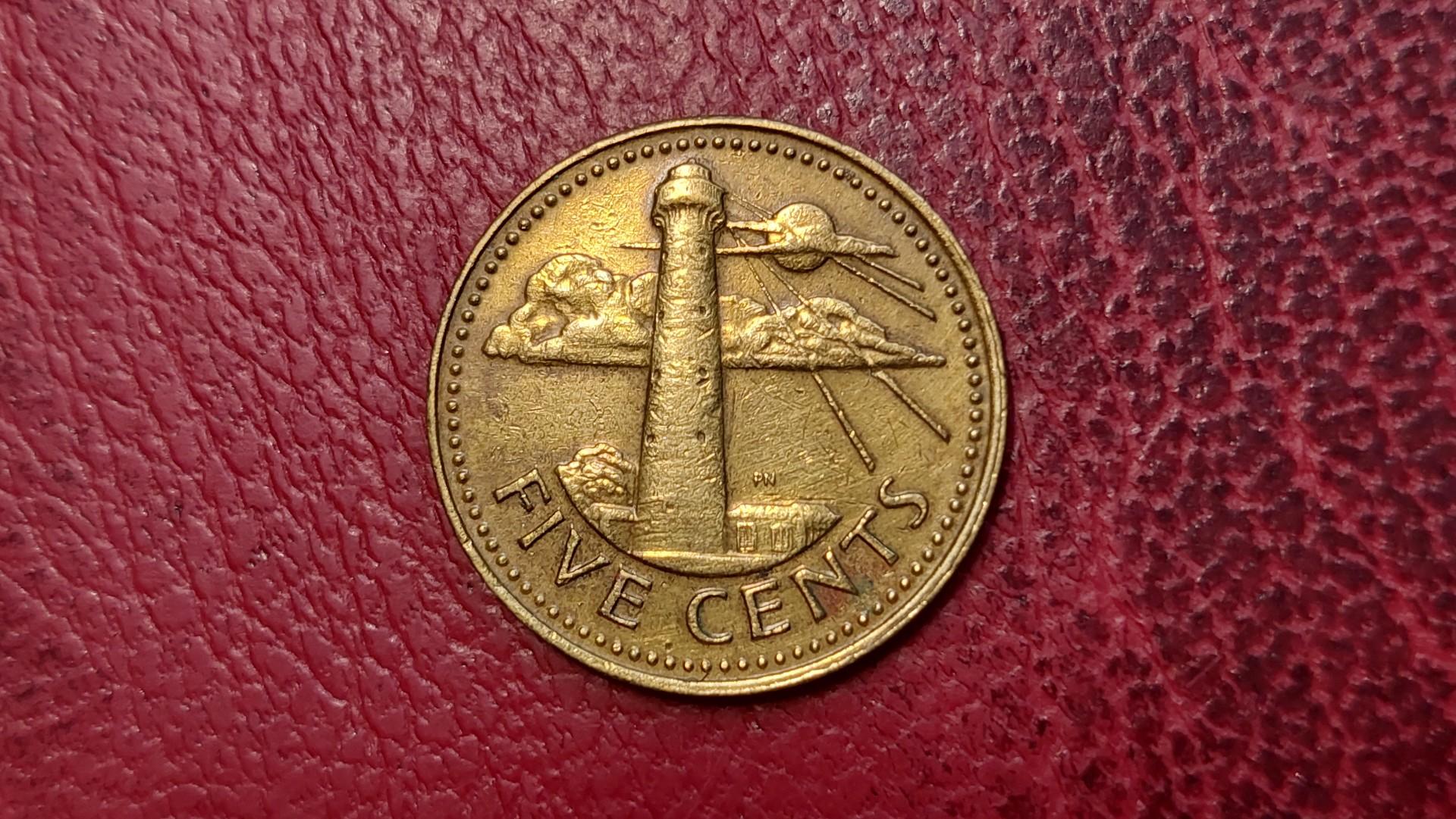 Barbadosas 5 centai, 1979 KM# 11