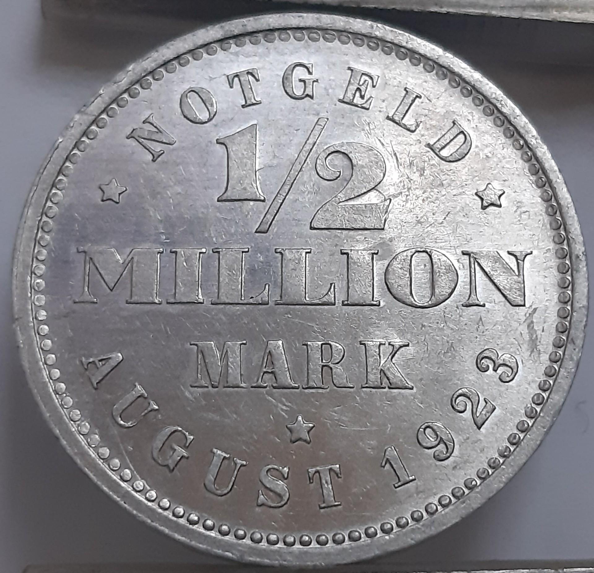 Vokietija 1/2 Milijono Markių 1923 N#16195 (3865)