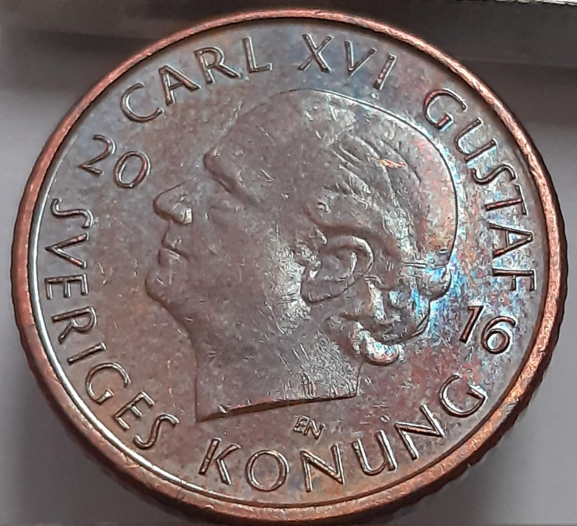 Švedija 1 Krona 2016 KM#928 (3886)